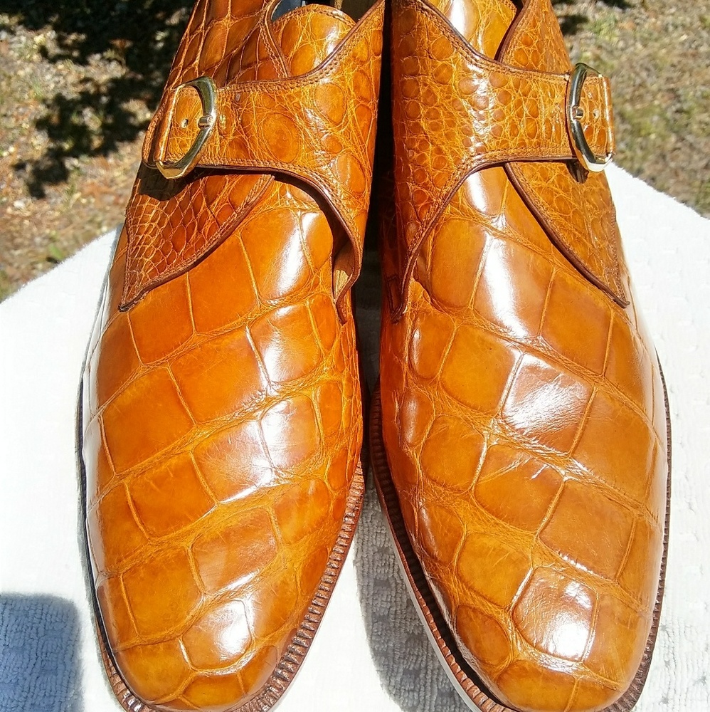 MENS RARE "PEANUTBUTTER" ALLIGATOR BOOTSHOE!!